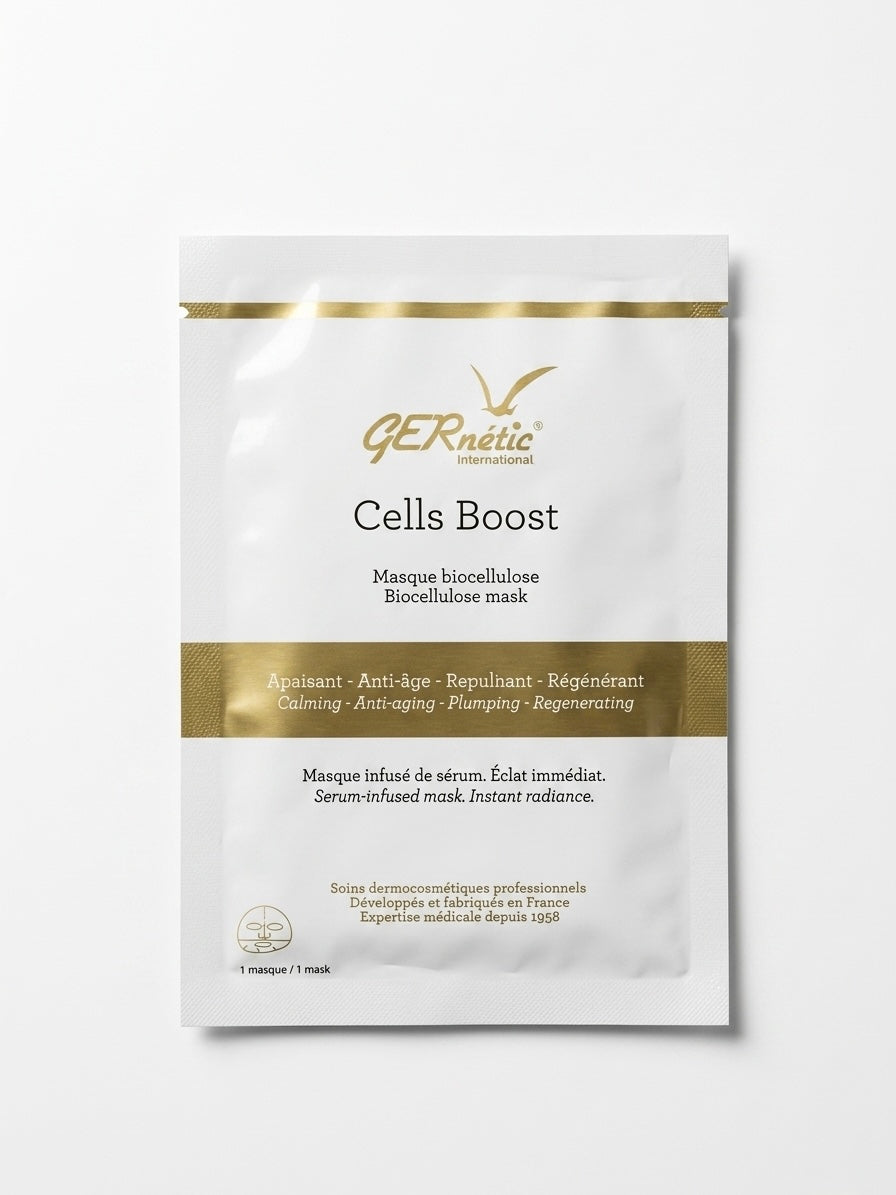 GERnétic Cells Boost bioselluloosa-naamiot, luonnollinen kasvojen ihon virkistämiseen ja kosteutukseen, bioaktiivinen naamio.