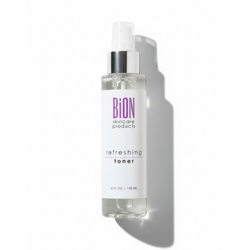 Syväkosteuttava BiON Skincare Refreshing Toner kasvovesi, raikas ja virkistävä ihonhoitotuote.