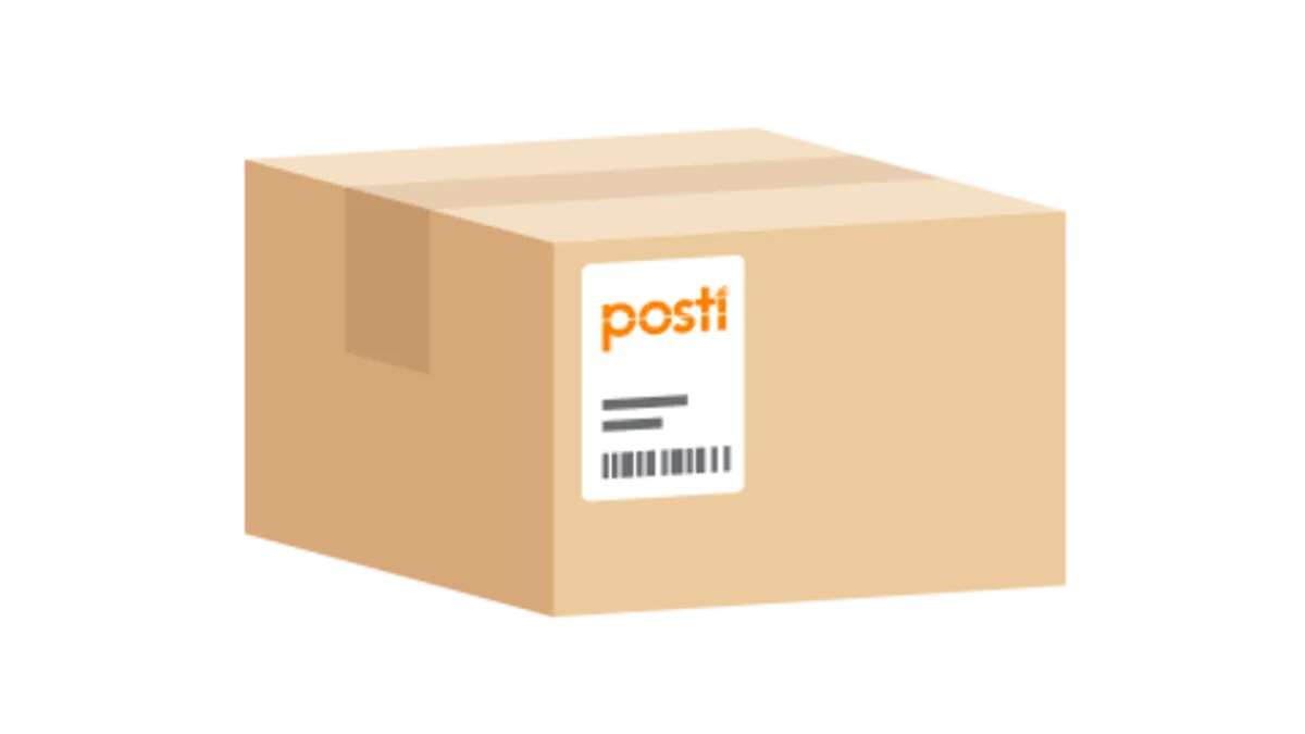 Vito Beauty Paketin uudelleenlähetys service icon, illustrating package forwarding and international shipping assistance.